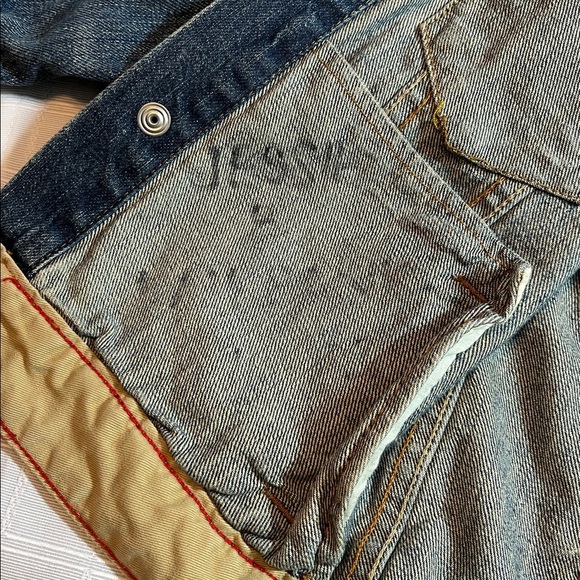 GAP Kids Classic Y2K Blue Jean Jacket Distressed Size XS 4-5 100% Cotton Western - Picture 14 of 14